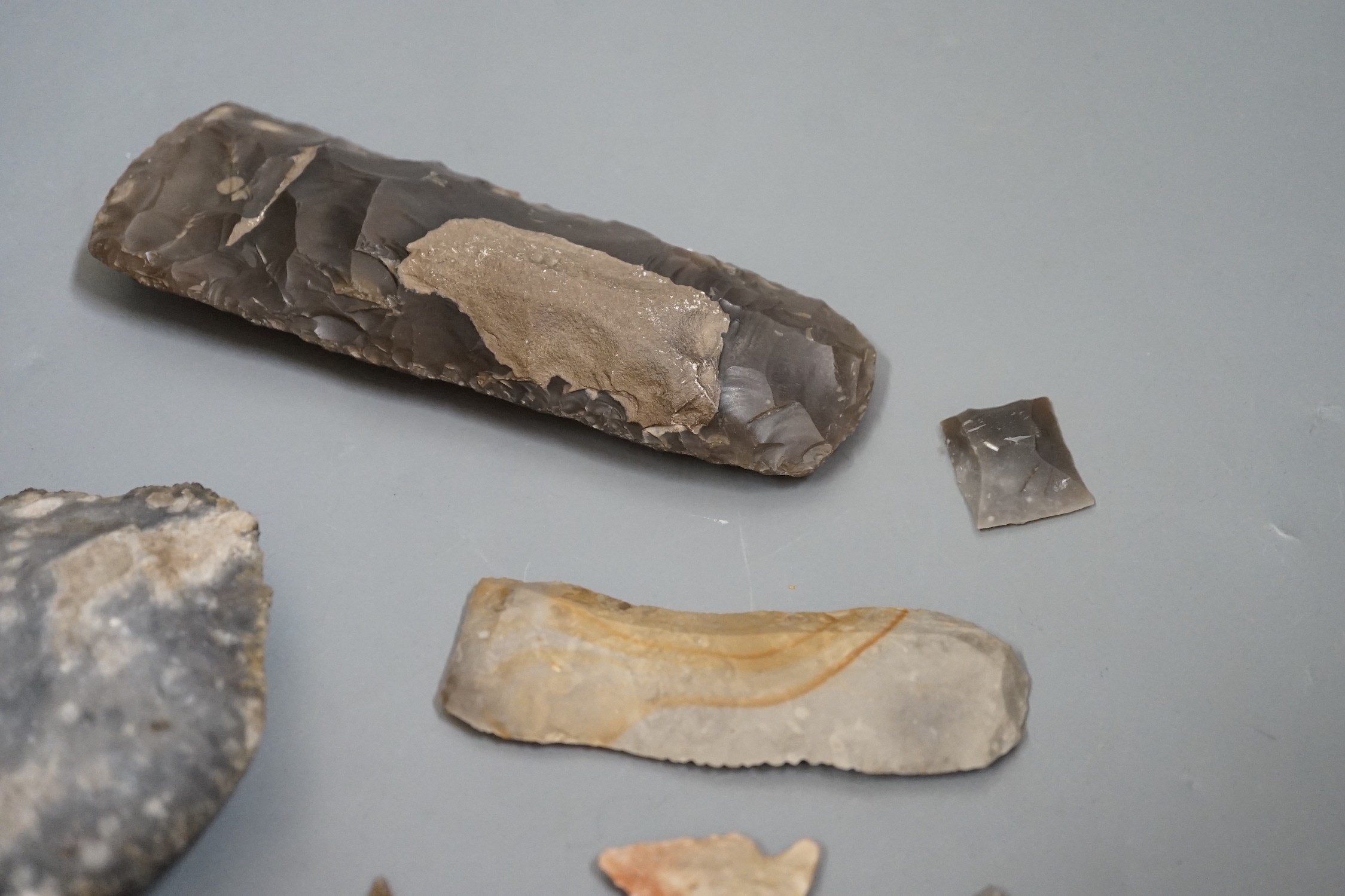 A group of Ancient (pre-historic) flint axe or arrow heads